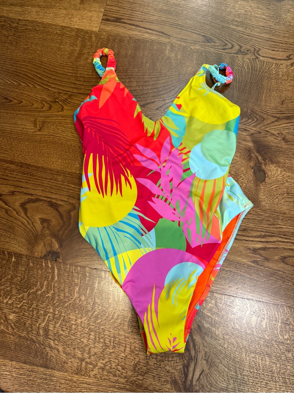 Sanctuary One-Piece Swimsuit in Bright Multicolor Tropical Print
